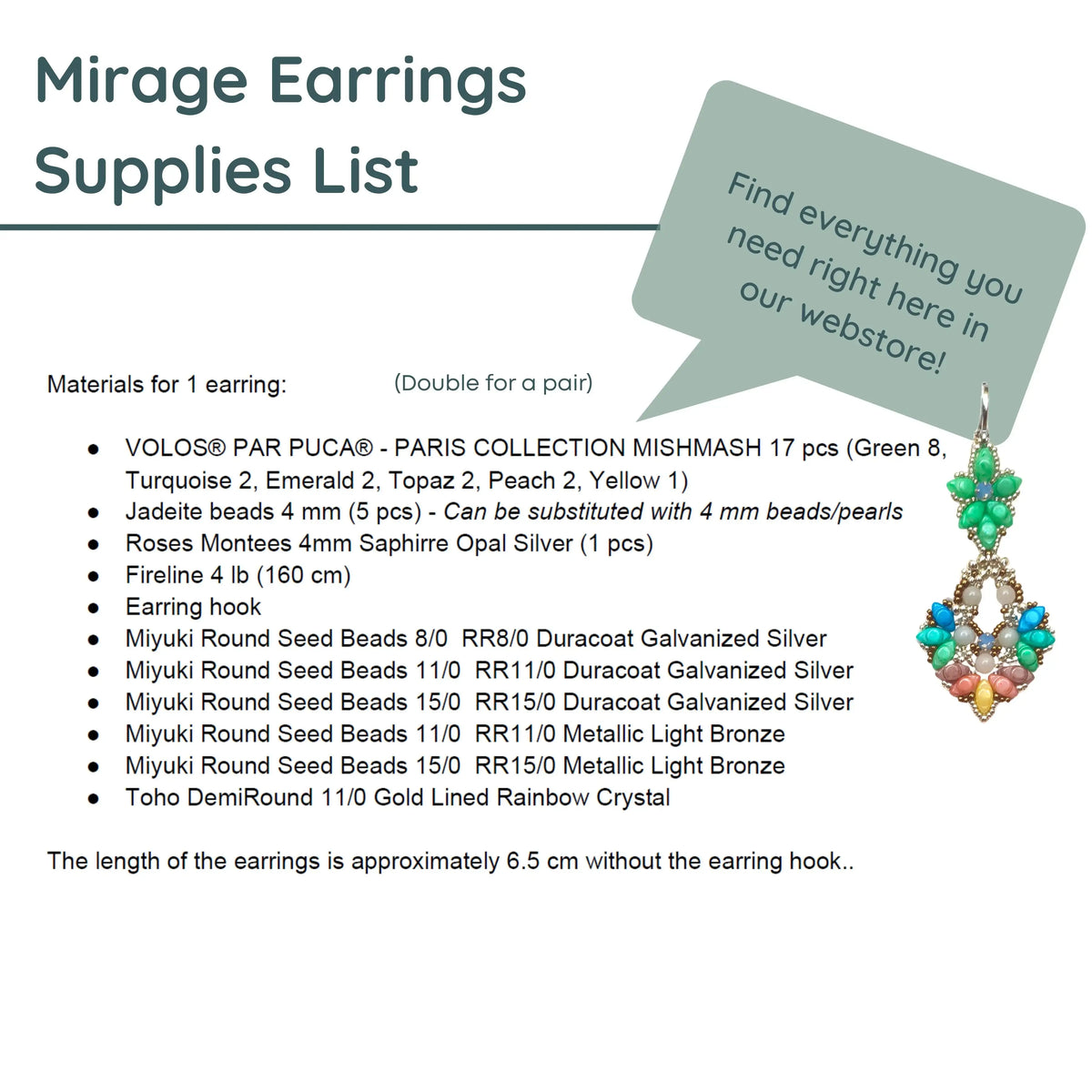 MirageEarringsMaterials - The Argus Collection