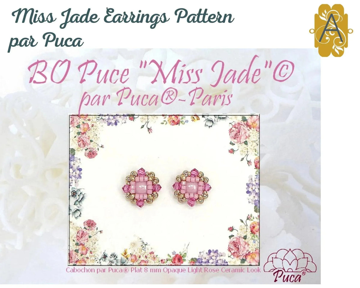 Miss Jade Earrings Pattern par Puca - The Argus Collection