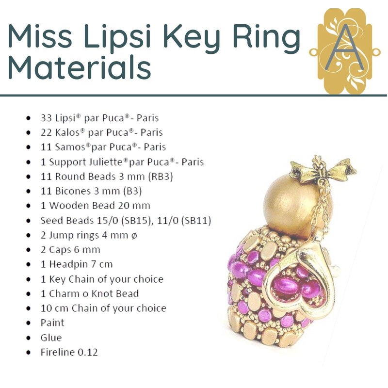 Miss Lipsi Key Ring or Ornament Pattern par Puca - The Argus Collection