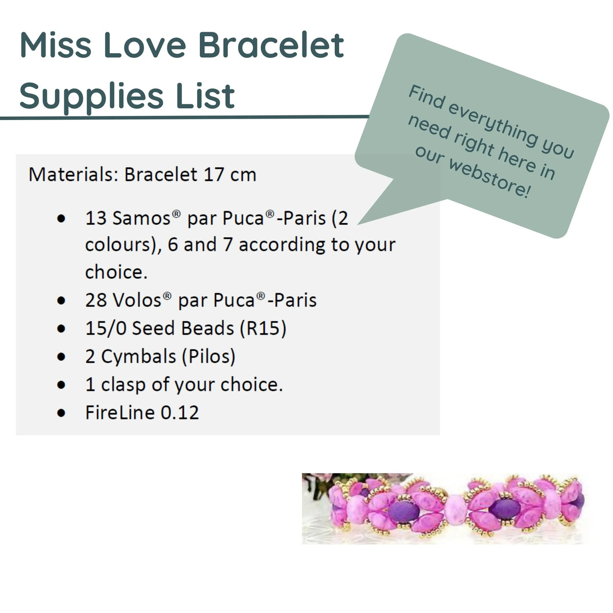 MissLoveBraceletMaterials - The Argus Collection