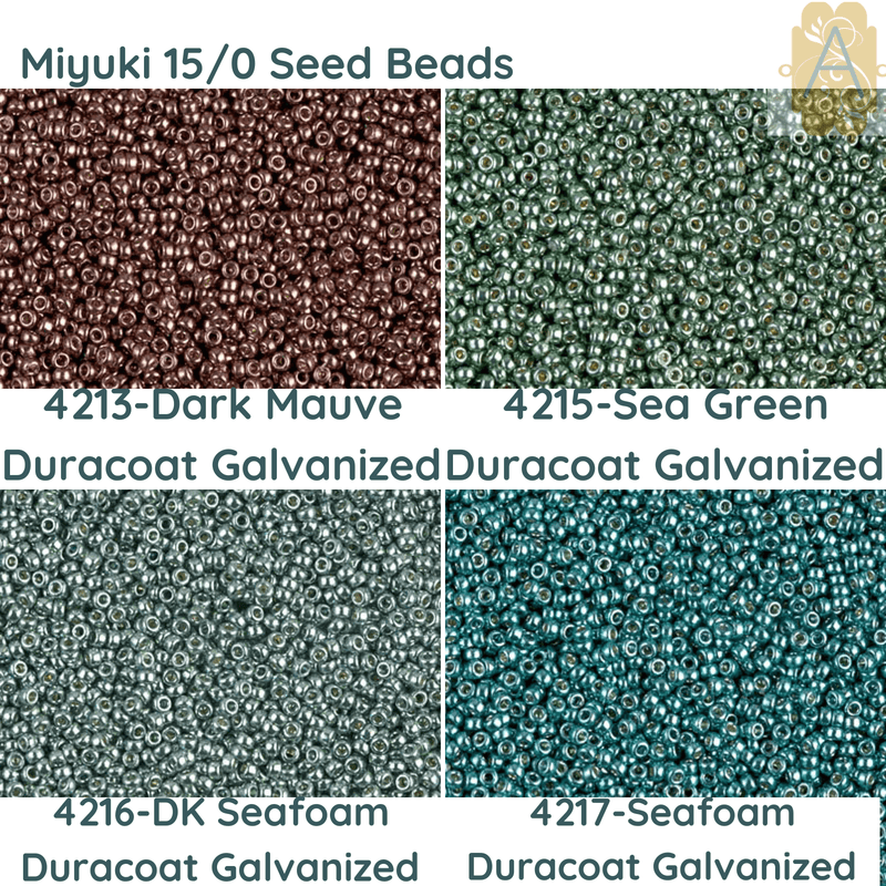 15/0 Miyuki Round Seed Beads, 8.2g 15-4213, 4215, 4216, 4217 - The Argus Collection