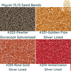 15/0 Miyuki Round Seed Beads, 8.2g 15-4222, 15-4231, 15-4233, 15-4234 - The Argus Collection