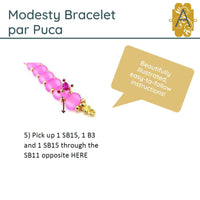 Modesty Bracelet Pattern par Puca - The Argus Collection