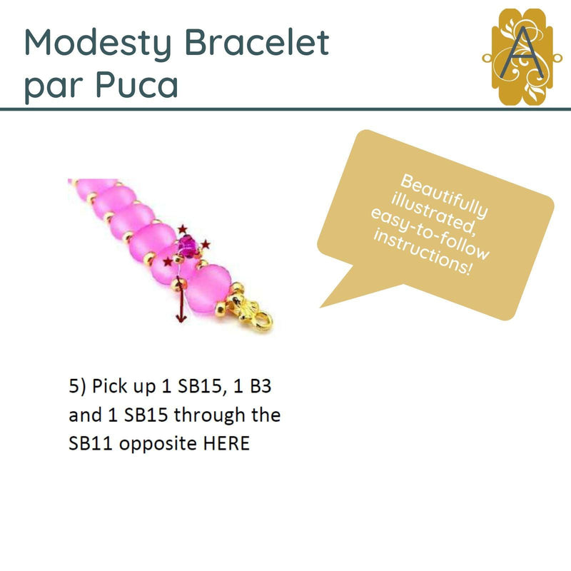 Modesty Bracelet Pattern par Puca - The Argus Collection