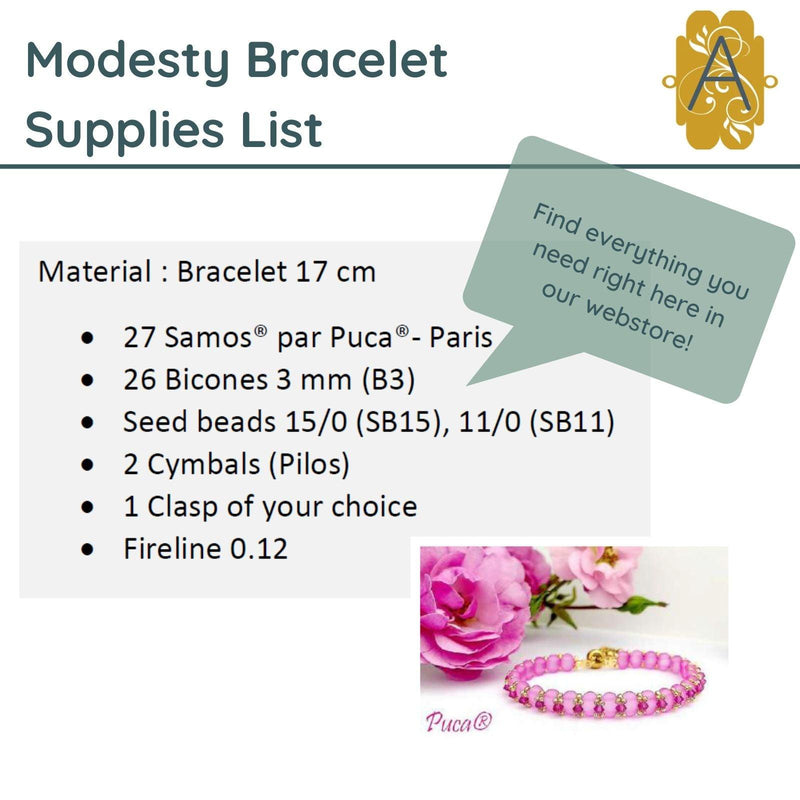 Modesty Bracelet Pattern par Puca - The Argus Collection