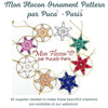 Colorful 'Mon Flocon' ornament patterns by Puca Paris on a white background