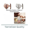 TierraCast Monstera Button, 2 Pcs. - The Argus Collection