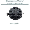Claspgartn Moorish, 1 or 3-Strand Box Clasp, 2 Finishes - The Argus Collection