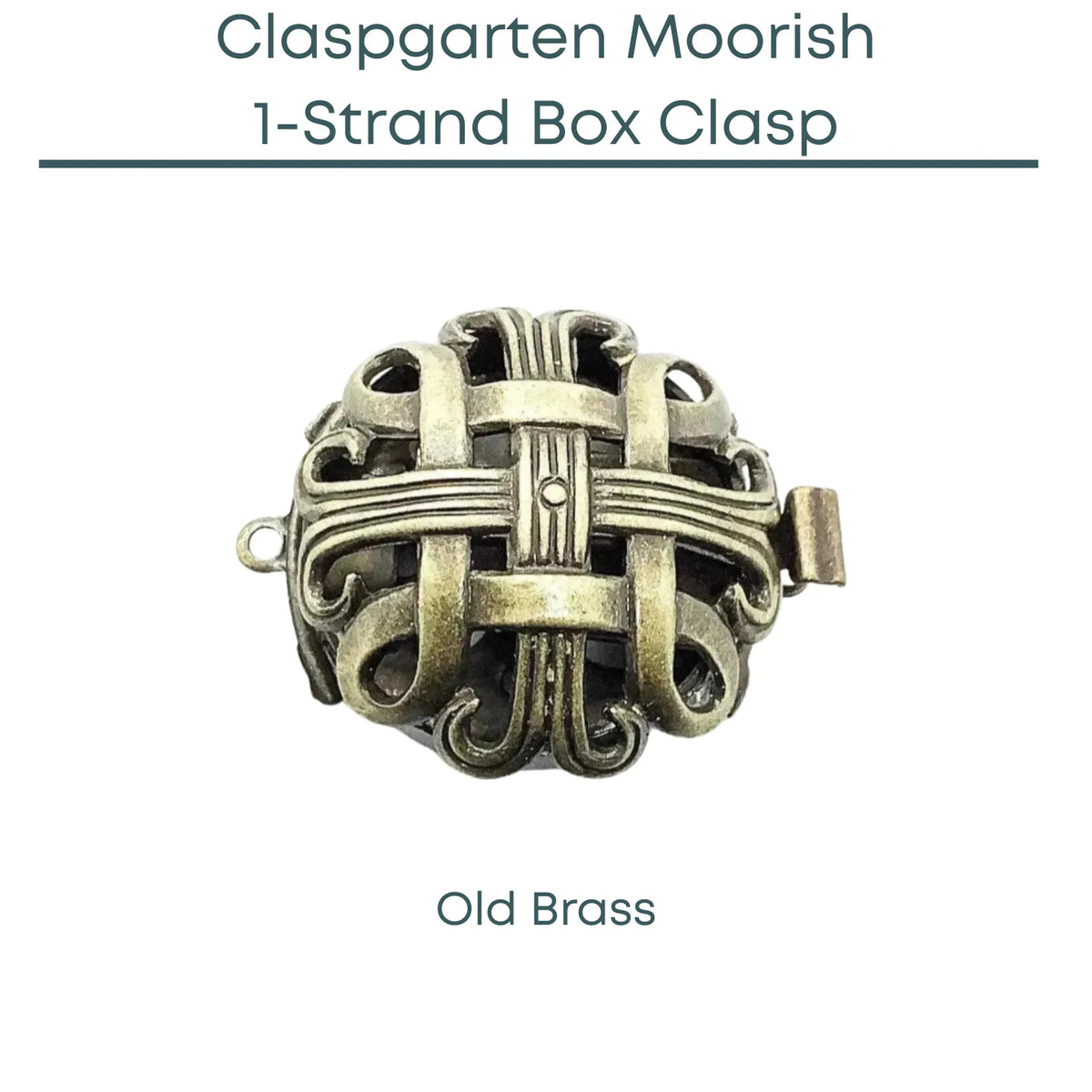 Claspgartn Moorish, 1 or 3-Strand Box Clasp, 2 Finishes - The Argus Collection