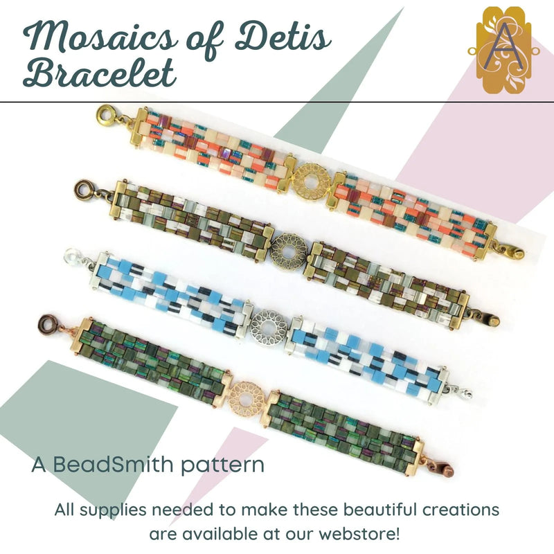 Mosaics of Detis Bracelet Pattern showing for lovely colorways - The Argus Collection