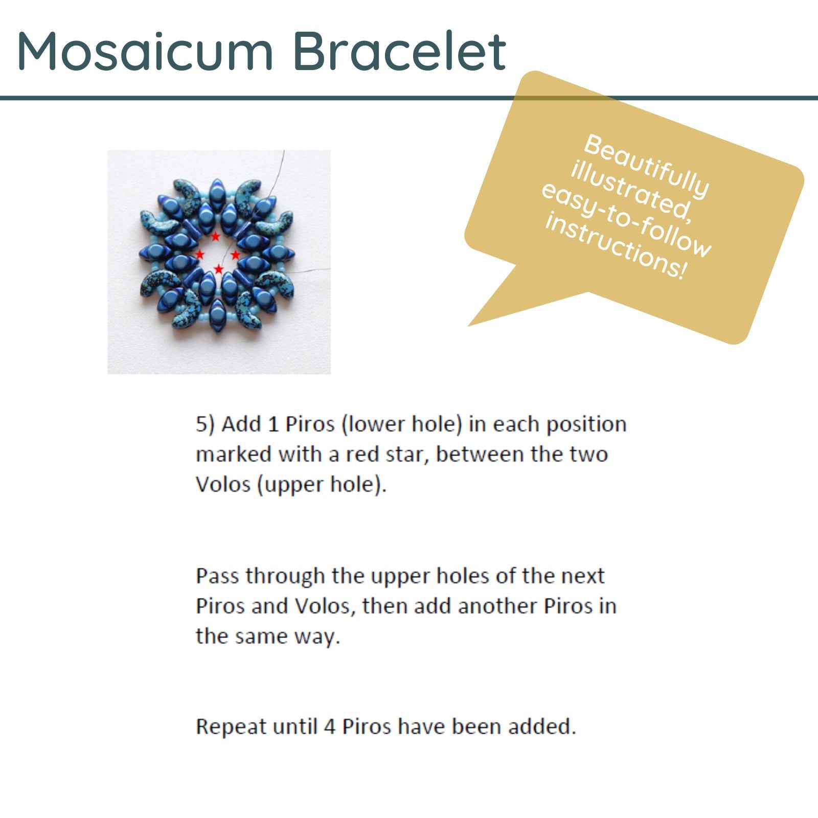 Mosaicum Bracelet Pattern by Finuccia Sefi Créations