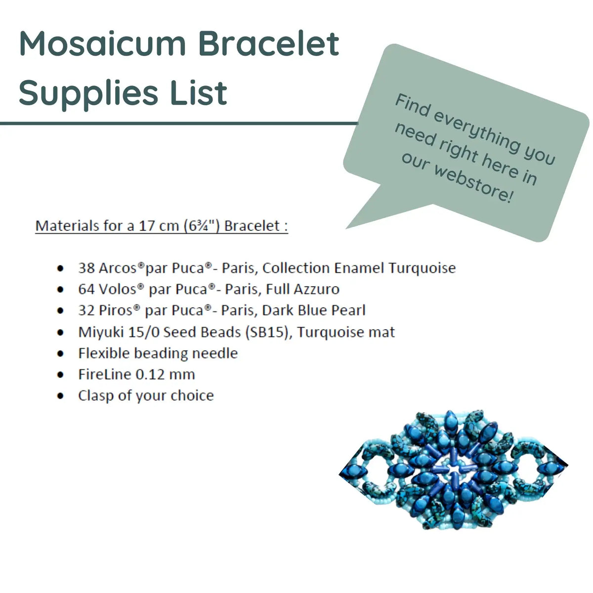 MosaicumBraceletMaterials - The Argus Collection
