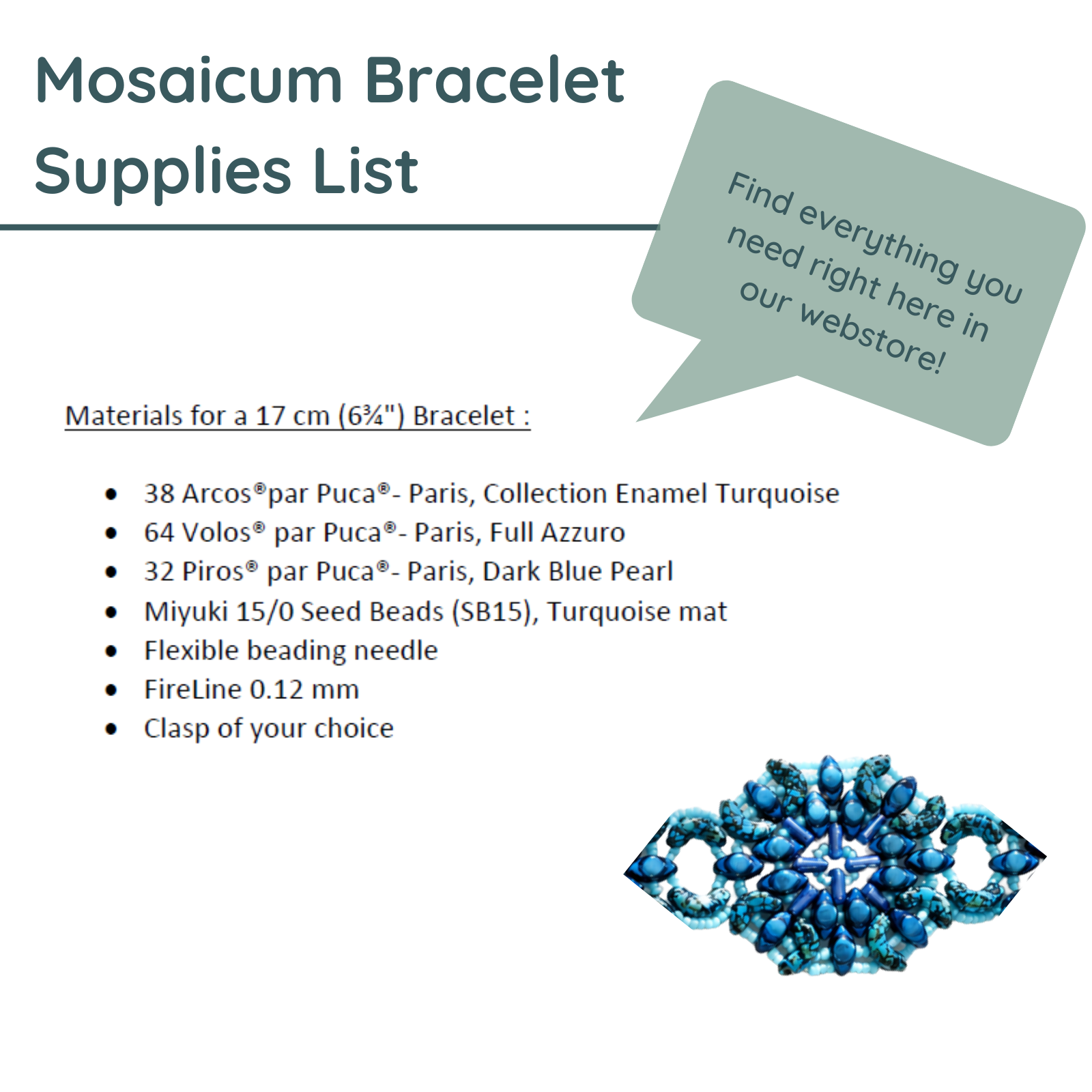 Mosaicum Bracelet Pattern by Finuccia Sefi Créations