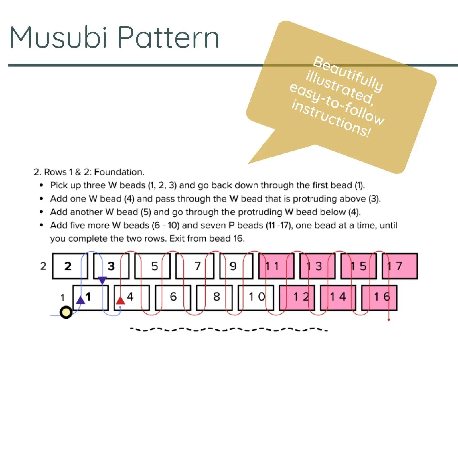 Musubi Charm Pattern, Cylin Beads - Musubi Charm Pattern, Cylin Beads - Default Title , The Argus Collection
