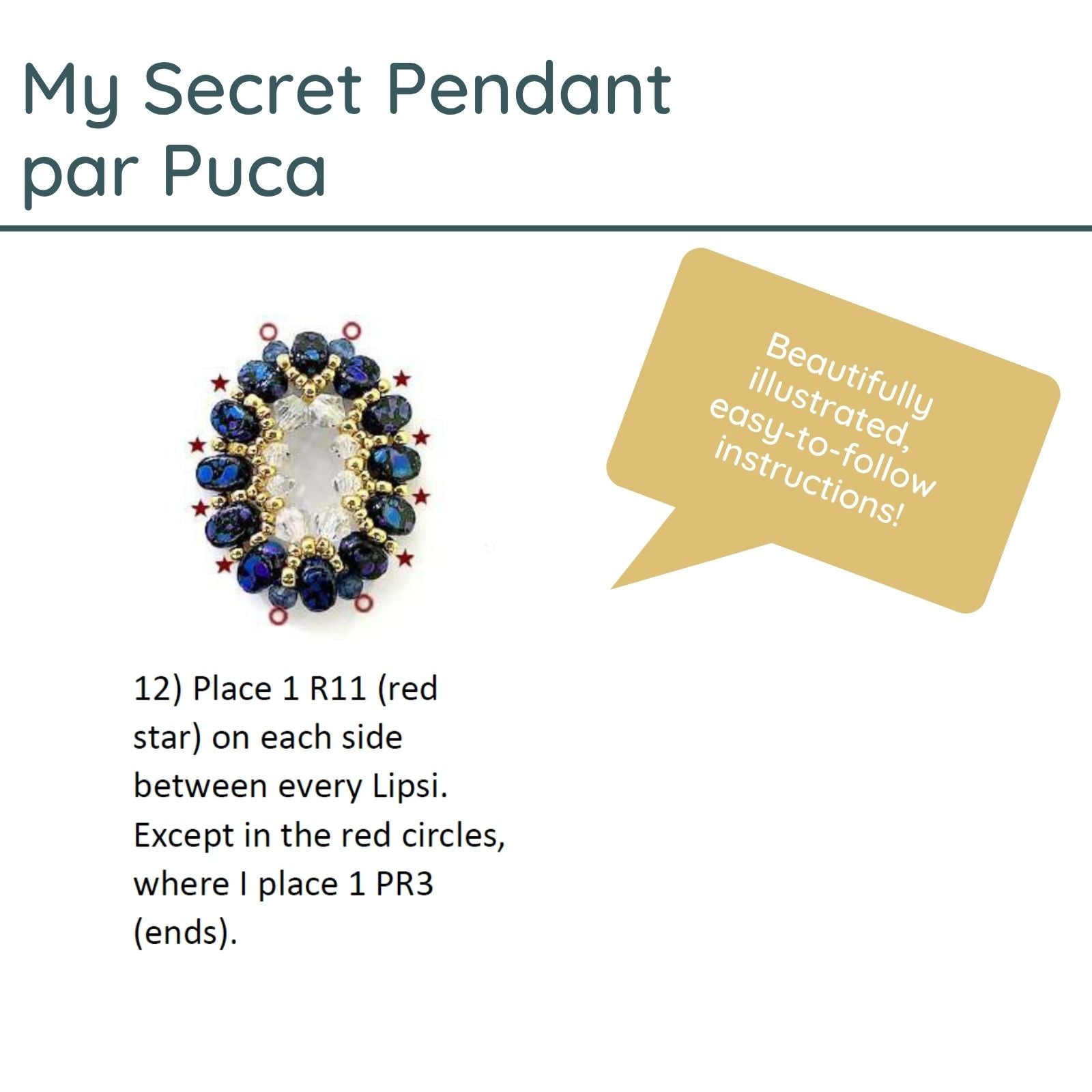 My Secret Pendant Pattern par Puca