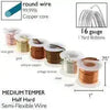 German-Style Wire, Medium Temper, Assorted Gauges, 6 Colors - The Argus Collection
