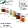 German-Style Wire, Medium Temper, Assorted Gauges, 6 Colors - The Argus Collection