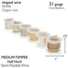 German-Style Wire, Medium Temper, Assorted Shapes, 6 Colors - The Argus Collection