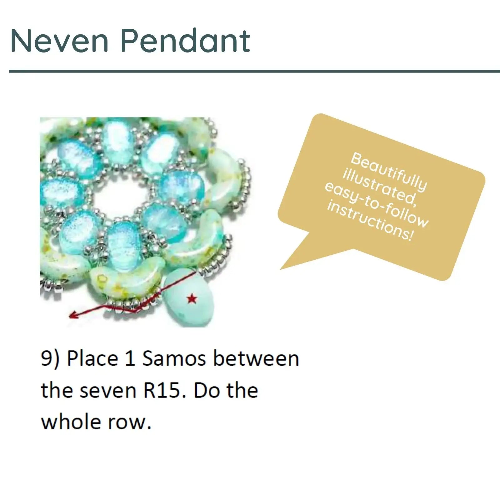 Neven Pendant Pattern par Puca - The Argus Collection