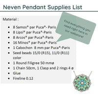 Neven Pendant Pattern par Puca - The Argus Collection