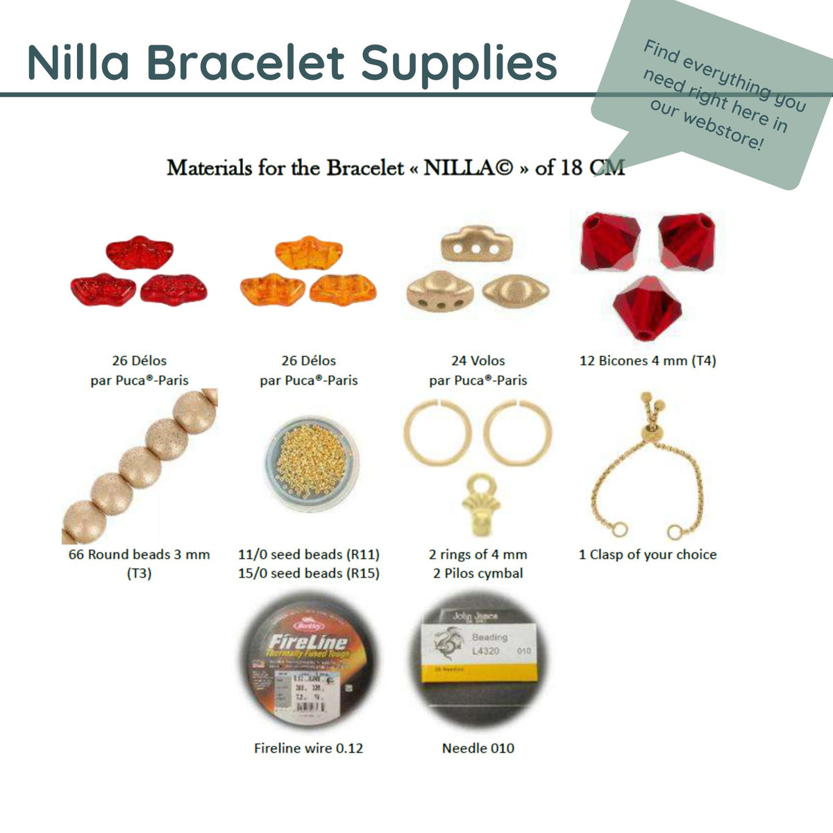 Nilla Bracelet Pattern Les Creations d' Anna - Nilla Bracelet Pattern Les Creations d' Anna - Default Title , The Argus Collection