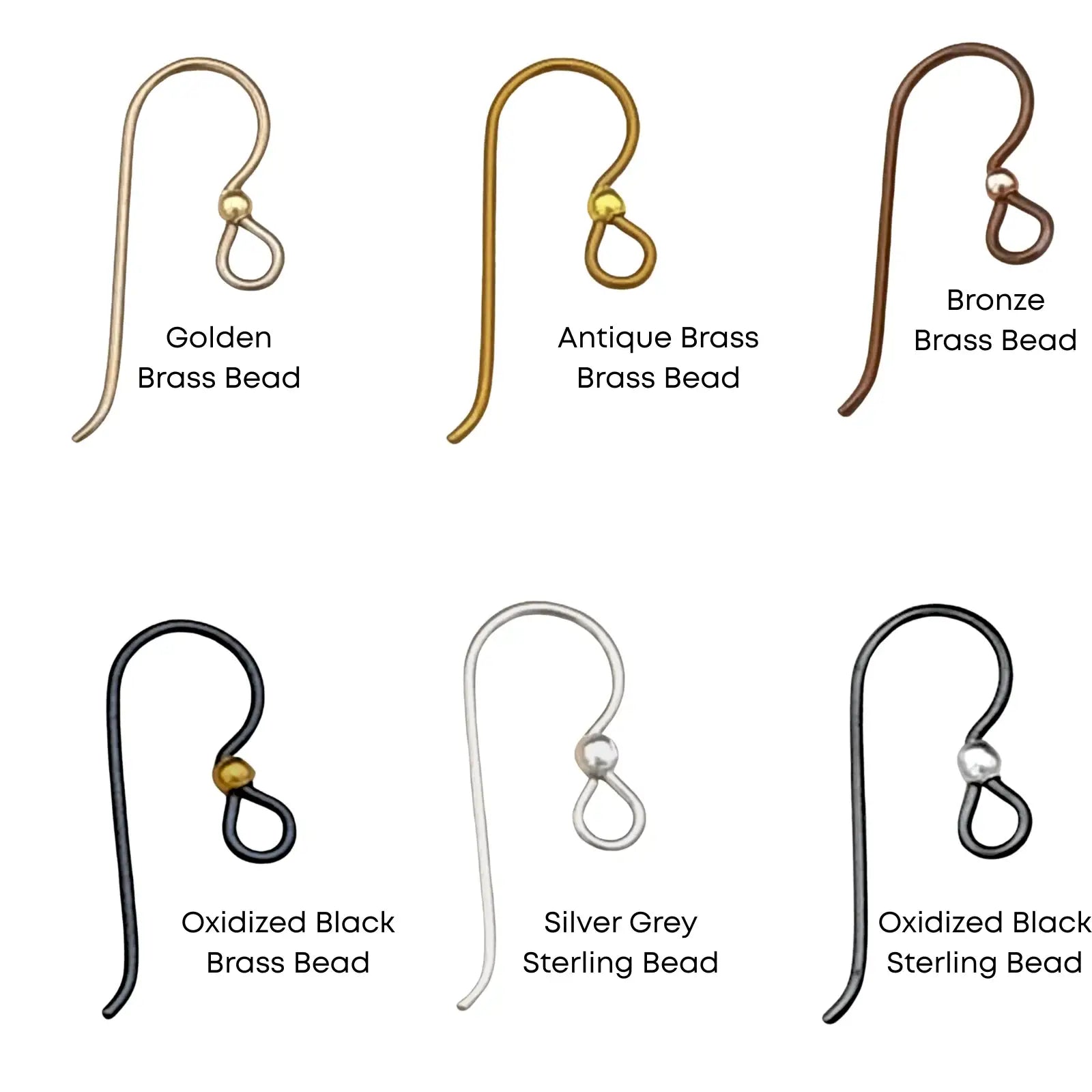 Tierracast Niobium, 2.5mm Bead French Hook Earring Wires, 2 Pairs