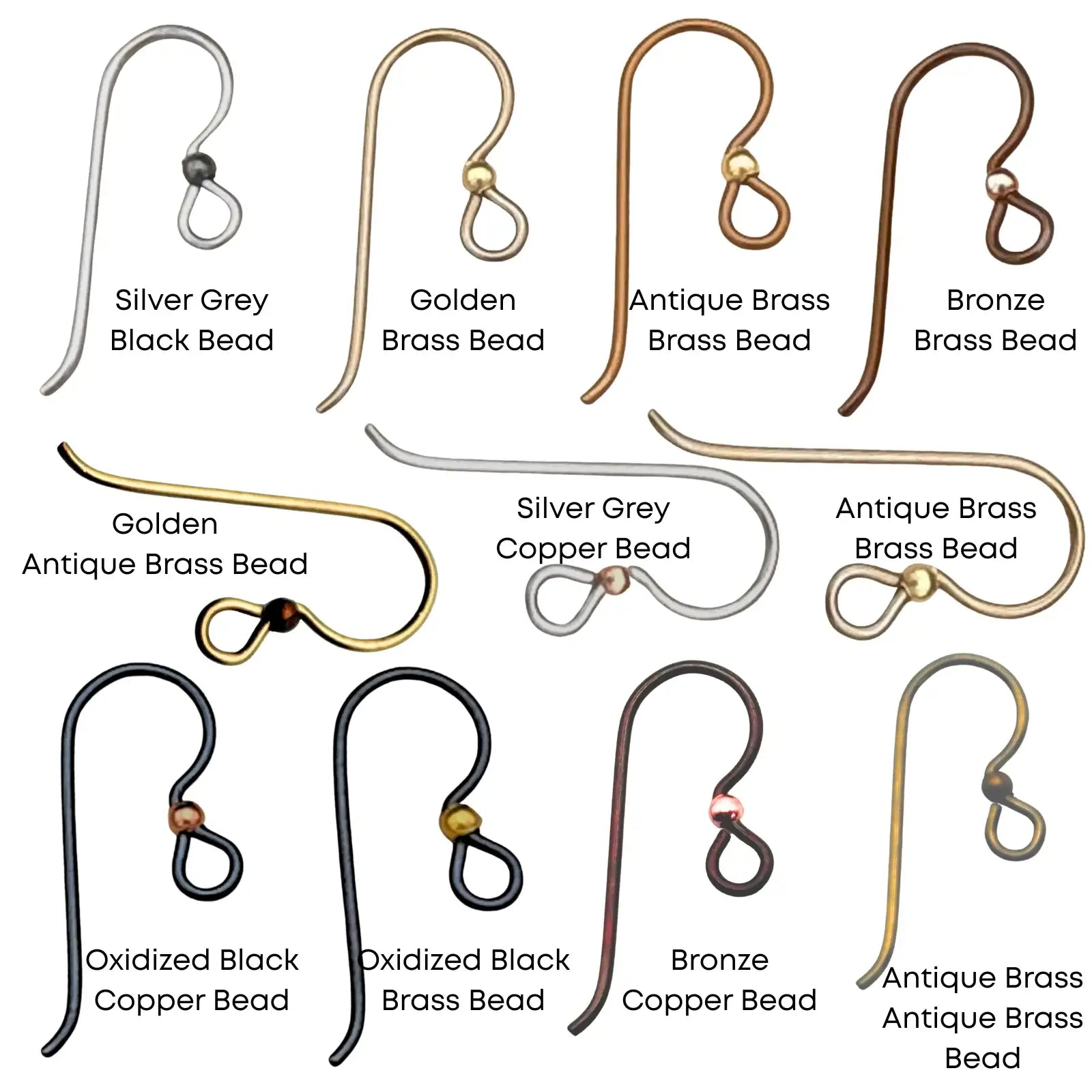 Tierracast Niobium, 2mm Bead French Hook Earring Wires, 2 Pairs