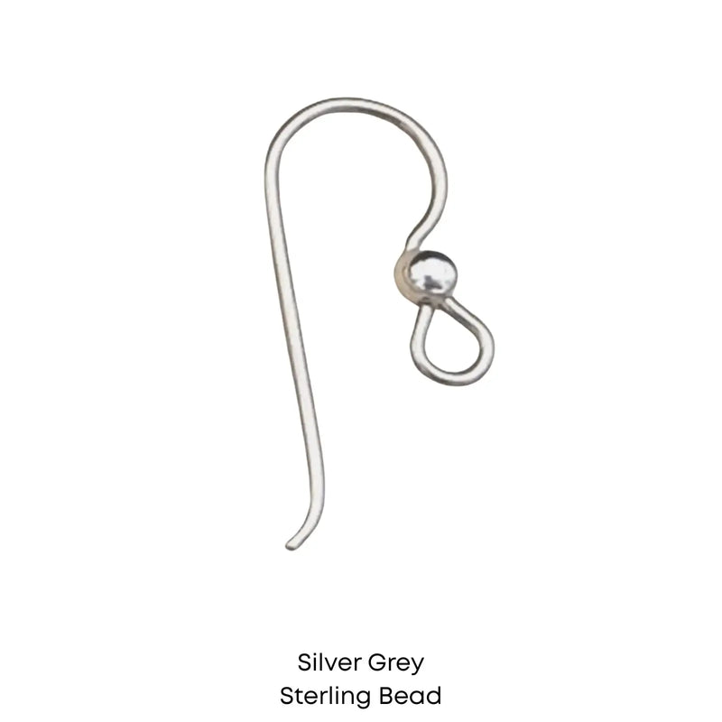 Tierracast Niobium, 3mm Bead French Hook Earring Wires, 2 Pairs