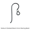 Tierracast Niobium, 2.5mm Bead French Hook Earring Wires, 2 Pairs