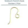 Tierracast Niobium French Hook Ear Wires, Regular Loop