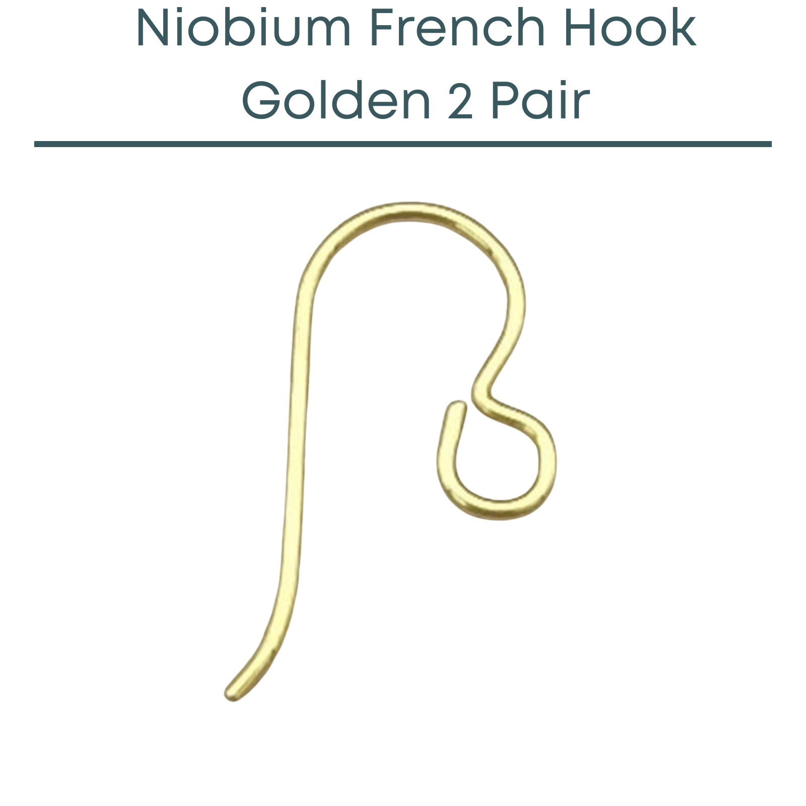 Tierracast Niobium French Hook Ear Wires, Regular Loop