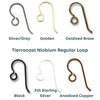 Tierracast Niobium French Hook Ear Wires, Regular Loop