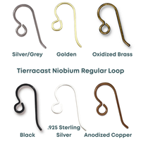 Tierracast Niobium French Hook Ear Wires, Regular Loop