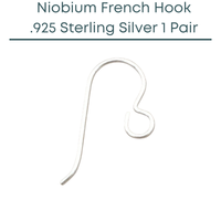 Tierracast Niobium French Hook Ear Wires, Regular Loop