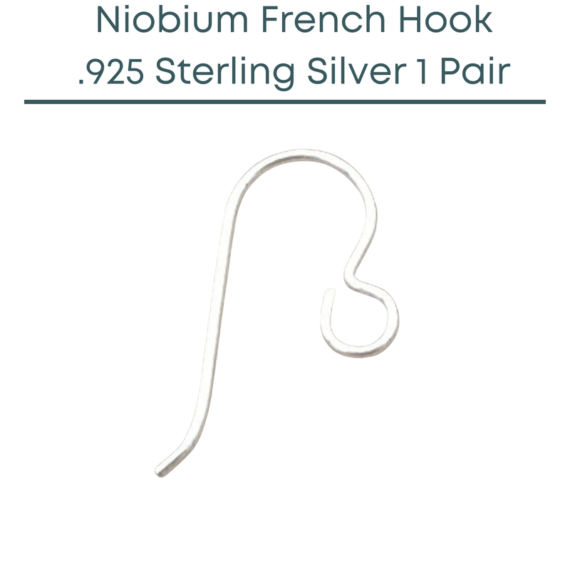 Tierracast Niobium French Hook Ear Wires, Regular Loop