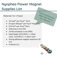 Nynphea Flower Magnet Pattern par Puca