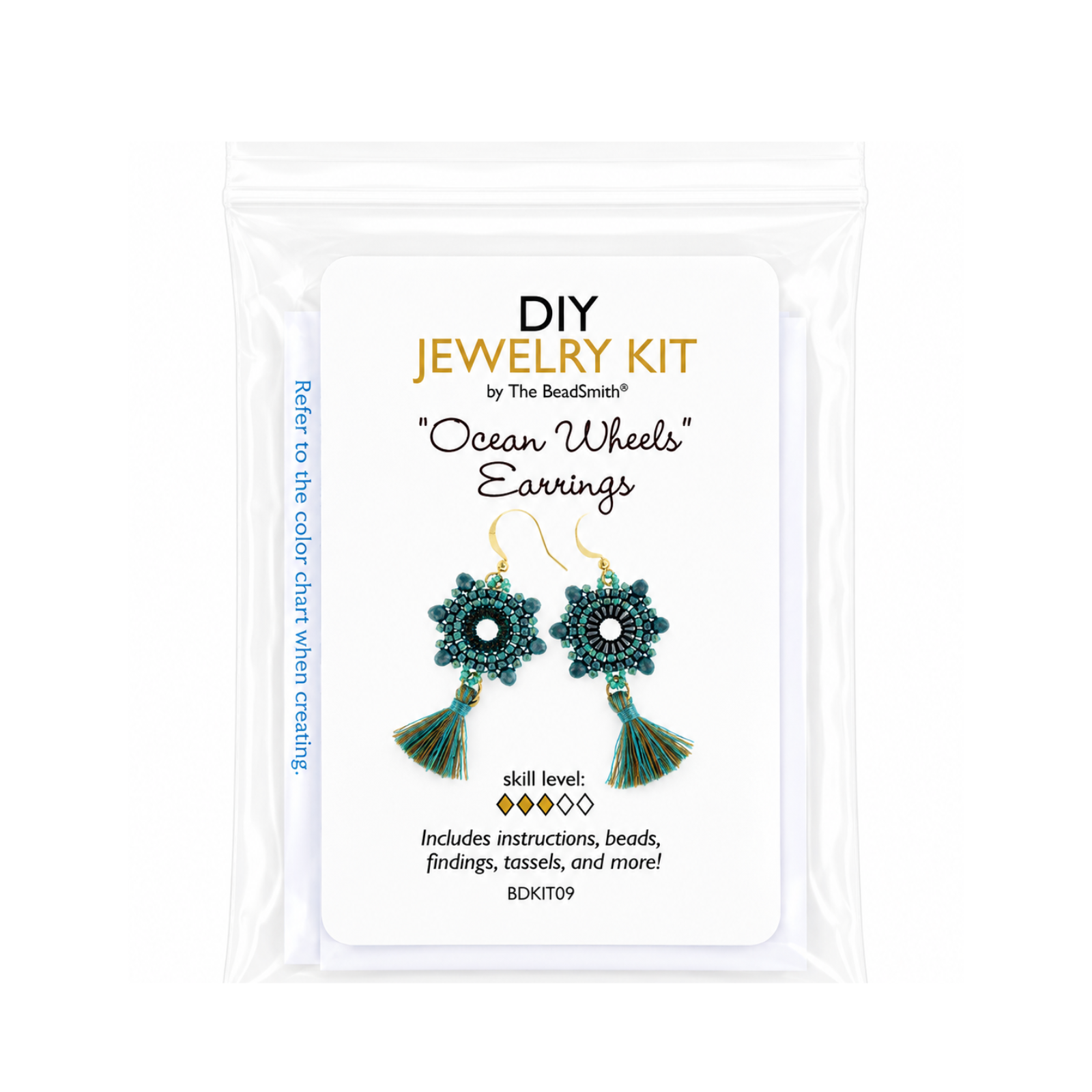 Ocean Wheels Earrings DIY Beading Kit