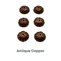 WHOLESALE Ogee Bead Cap, 10mm, 2 Colors - The Argus Collection