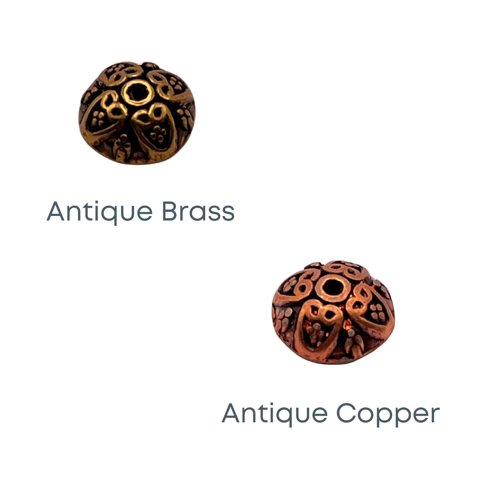 Ogee Bead Cap, 10mm,6 pcs & 25 pcs