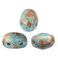 Samos Beads par Puca, Blue Turquoise, 5g & 20g - The Argus Collection