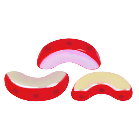 Arcos par Puca Beads, Opaque Coral Red AB