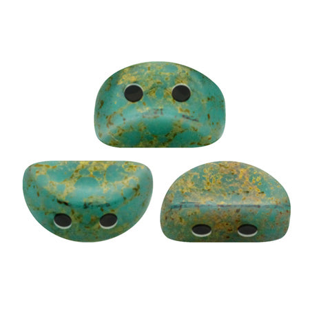 Kos Beads par Puca, Opaque Green Turquoise, 5g.