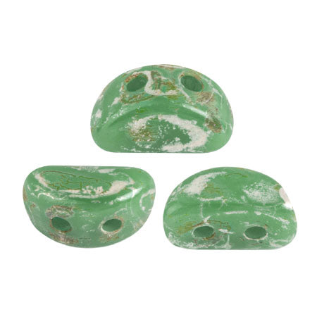 Kos Beads par Puca, Opaque Green Turquoise, 5g.