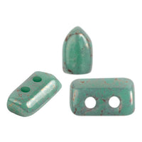 Piros Beads par Puca, Opaque Green Turquoise, 5g & 20g