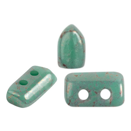 Piros Beads par Puca, Opaque Green Turquoise, 5g & 20g