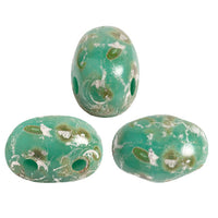 Samos Beads par Puca, Opaque Green Turquoise, 5g & 20g