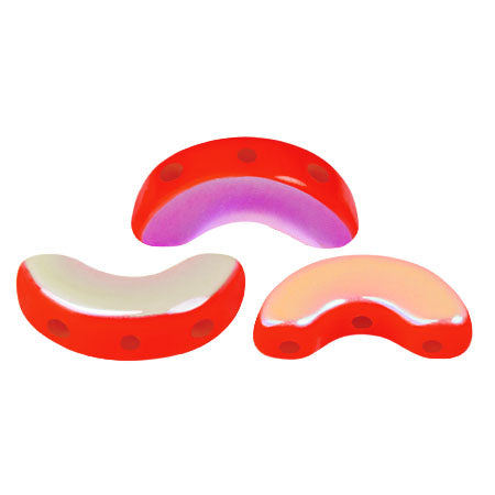 Arcos par Puca Beads, Opaque Light Coral Red AB