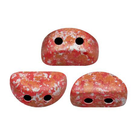 Kos Beads par Puca, Opaque Coral Red, 5g. & 20g.