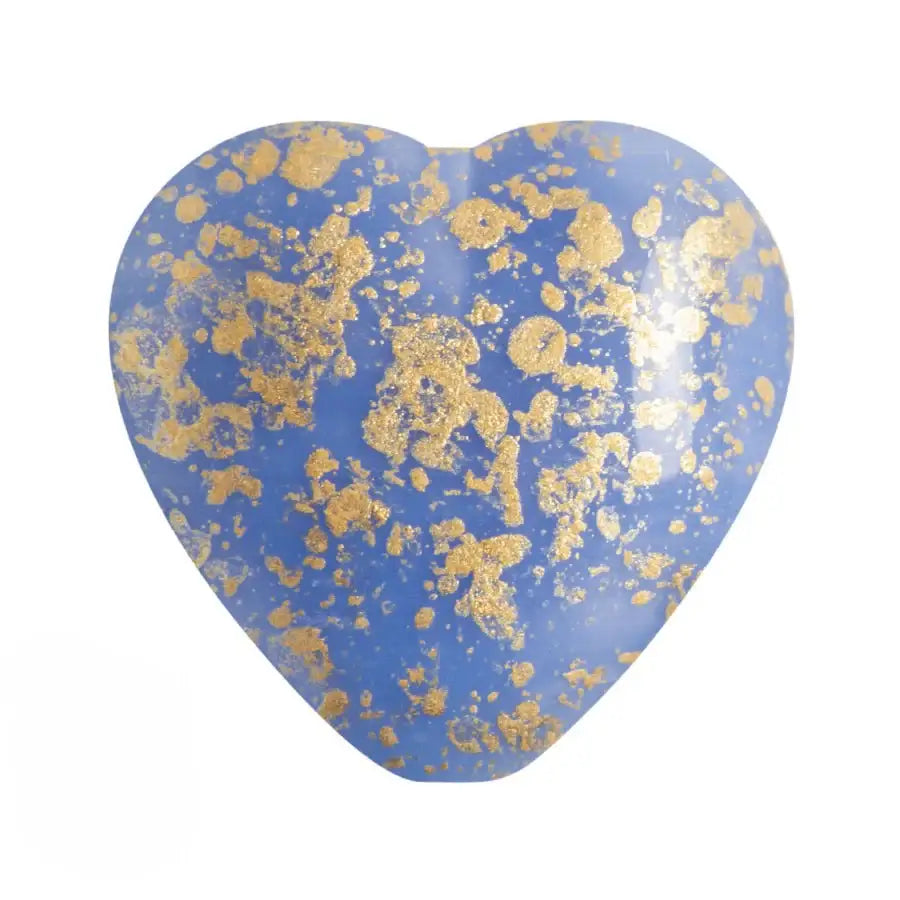 FP Czech Glass Heart Beads, Opaque Sky Blue, 4 pcs. - The Argus Collection