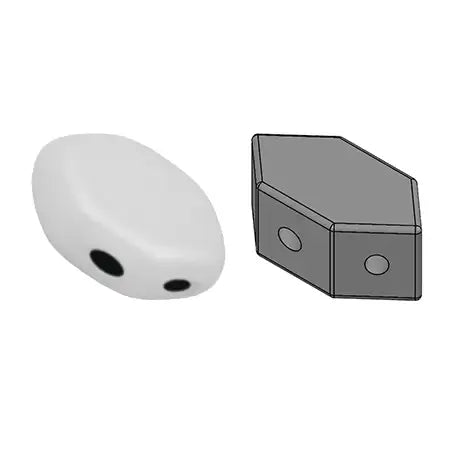 Paros Beads par Puca, White, 5g - The Argus Collection